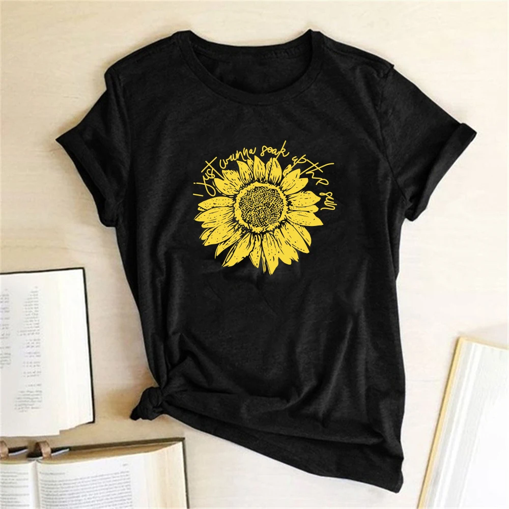 Yellow Sunflower Print Women T-shirt Short Sleeve Round Neck Summer Funny T-shirt Femme Graphic Tee Tops Women Clothes 2020
Yellow Sunflower Print Women T-shirt Short Sleeve Round Neck Summer Funny T-shirt Femme Graphic Tee Tops Women Clothes 2020