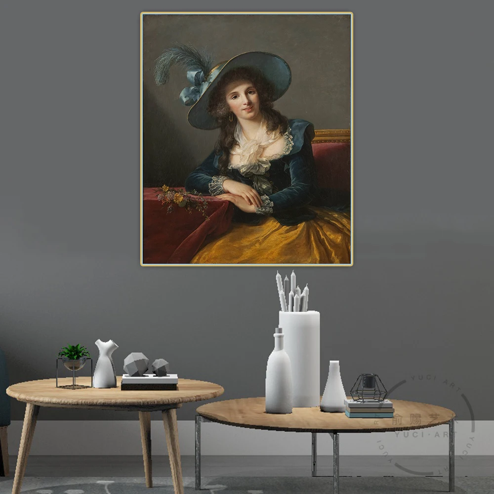 

E.Vigee Lebrun"Countess Louis Philippe De Segur"Canvas Oil Painting Wall Aesthetic Backdrop Home Room Interior Decoration