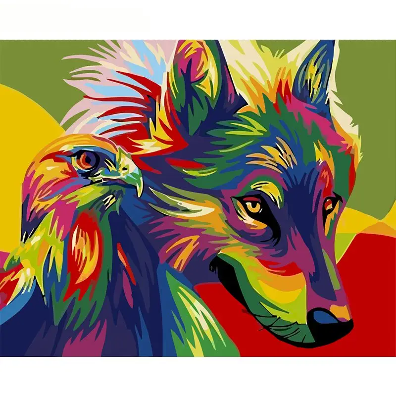 Acrylic Paint Wolf And Eagle On Canvas With Frame 50x65 DIY Kits Handmade Acrylic Painting Picture Coloring By Number Decoration
Acrylic Paint Wolf And Eagle On Canvas With Frame 50x65 DIY Kits Handmade Acrylic Painting Picture Coloring By Number Decoration