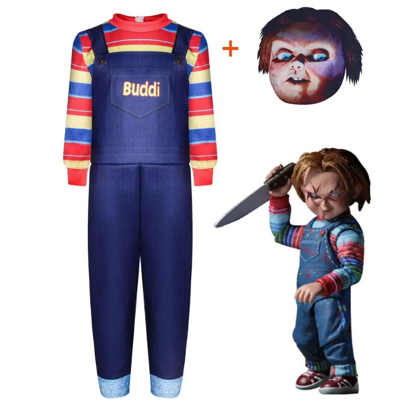 The new movie with the same paragraph children's Halloween role-playing Chucky costume Ghost Baby Halloween costume
The new movie with the same paragraph children's Halloween role-playing Chucky costume Ghost Baby Halloween costume