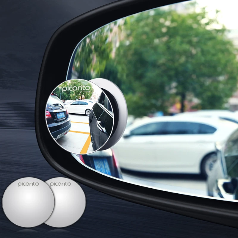 Автомобиль 360 ° вращающийся широкий угол круглое выпуклое зеркало 304 нержавеющая