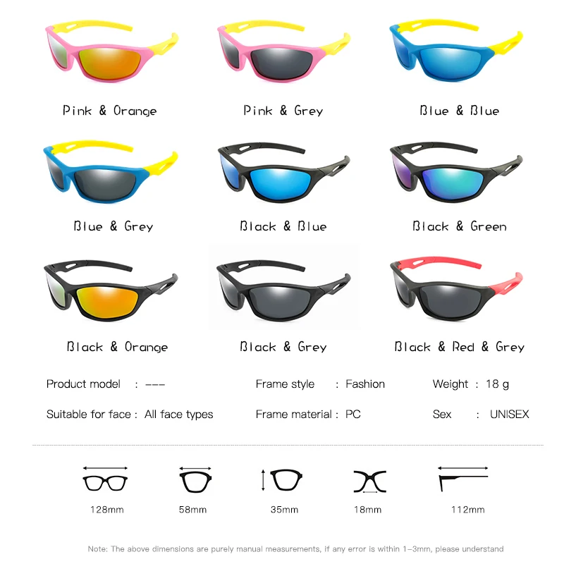 

LongKeeper TR90 Kids Polarized Sunglasses Boys Girls Sport Goggles Children Oval Silicone Mirror Sun Glasses UV400 Gafas de sol