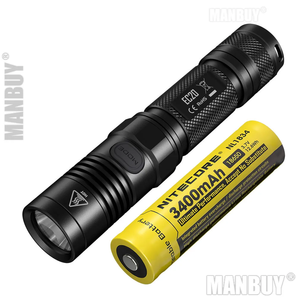 2022 Nitecore EC20 960LM Outdoor Searching 18650 Flashlight Waterproof Powerful Performance Lantern Super Bright Baton EDC Torch
2022 Nitecore EC20 960LM Outdoor Searching 18650 Flashlight Waterproof Powerful Performance Lantern Super Bright Baton EDC Torch