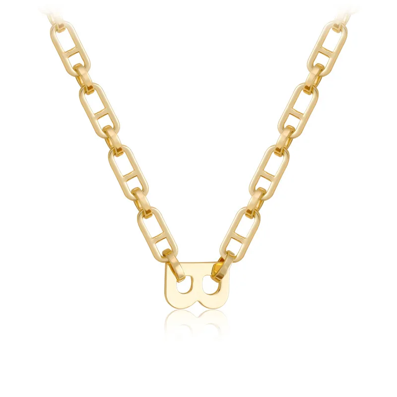 HANGZHI 2021 New Metal Braid Stitching Necklace Multilayer Chain Zircon B letter Choker Necklace For Women Girls Jewelry Gift
HANGZHI 2021 New Metal Braid Stitching Necklace Multilayer Chain Zircon B letter Choker Necklace For Women Girls Jewelry Gift