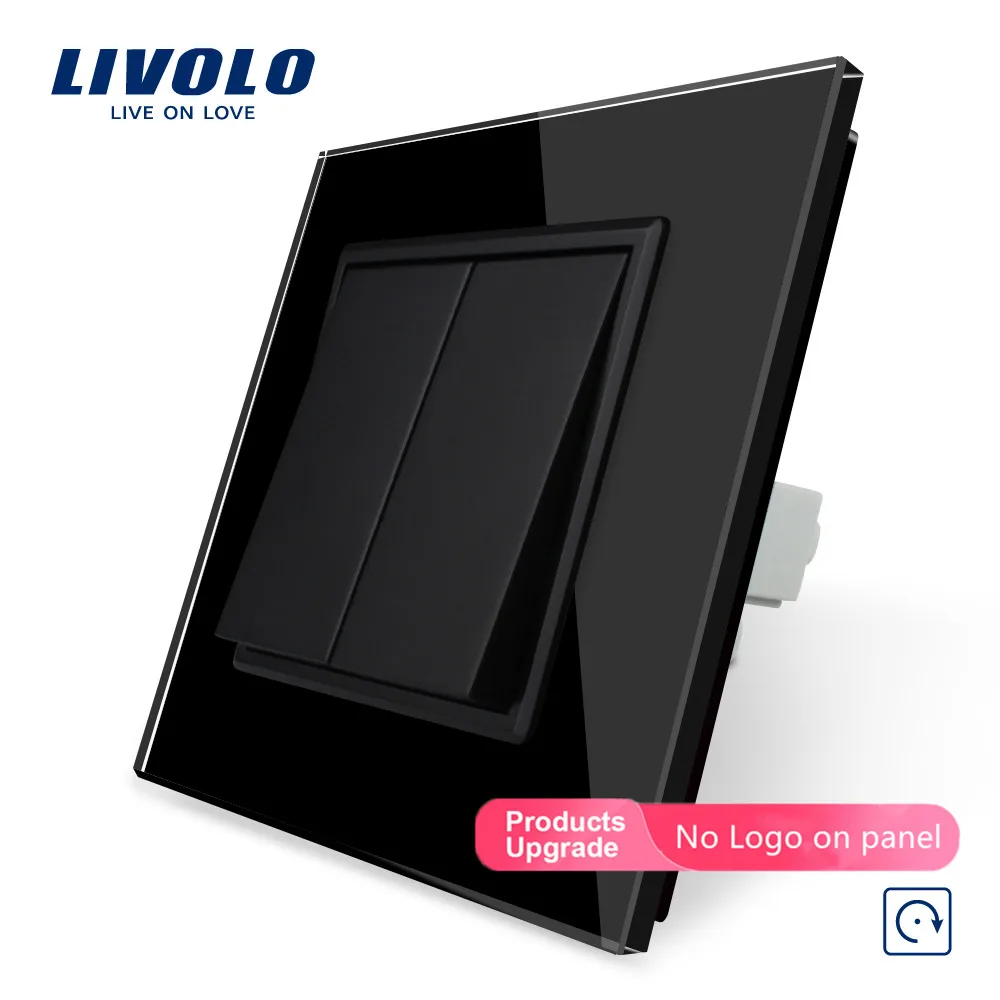 Livolo производитель Роскошная 4 вида цветов панель из хрустального стекла