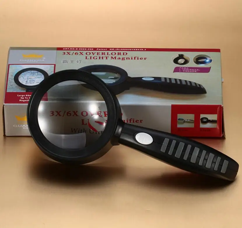 3X 6X Pocket Reading Glass Handhold Magnifier Gift Loupe Reading Glass Detachable Type Magnifier with 2 LED Lamps for Old Man
3X 6X Pocket Reading Glass Handhold Magnifier Gift Loupe Reading Glass Detachable Type Magnifier with 2 LED Lamps for Old Man