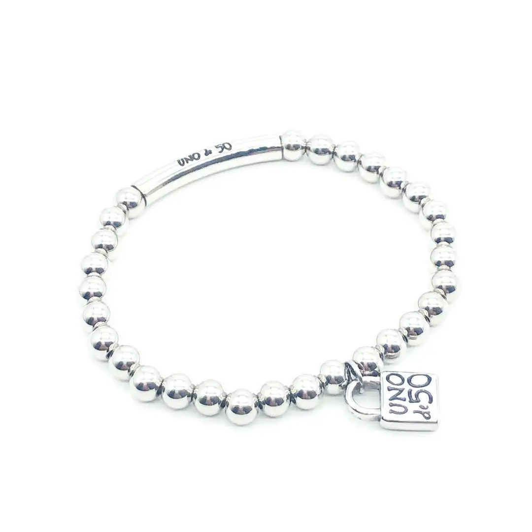 Fashion 6mm Steel Ball Uno 50 Lock Bracelet His and Hers Charm Bracelet Gift Jewelry Mens Bracelet for Women 
Fashion 6mm Steel Ball Uno 50 Lock Bracelet His and Hers Charm Bracelet Gift Jewelry Mens Bracelet for Women