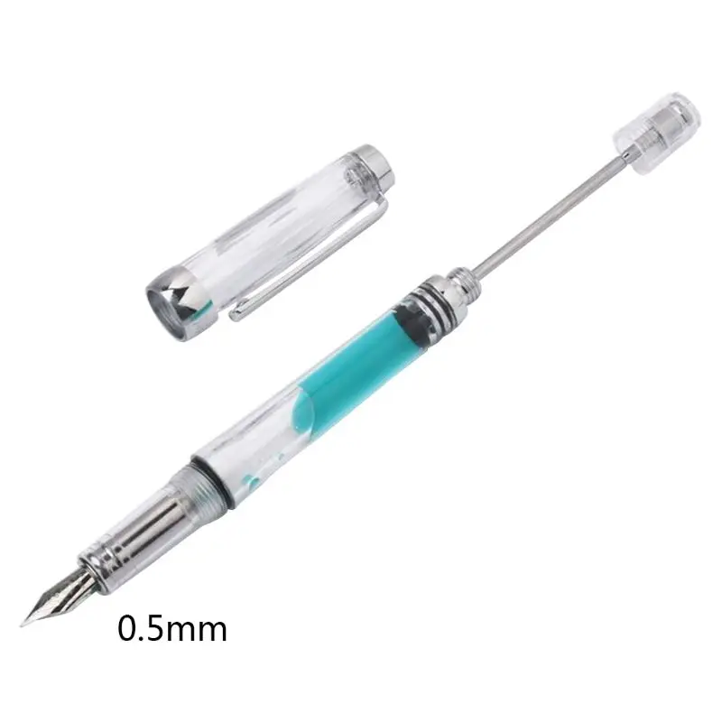 

Transparent Vacuum Negative pressure Fountain Pen EF/F Nib 0.38/0.5mm Ink Pen Business Gift K3KE