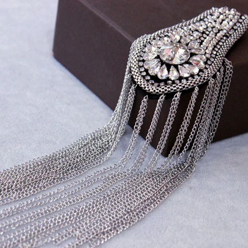 one piece breastpin tassels shoulder board Epaulet metal patches for clothing DO-2593
one piece breastpin tassels shoulder board Epaulet metal patches for clothing DO-2593