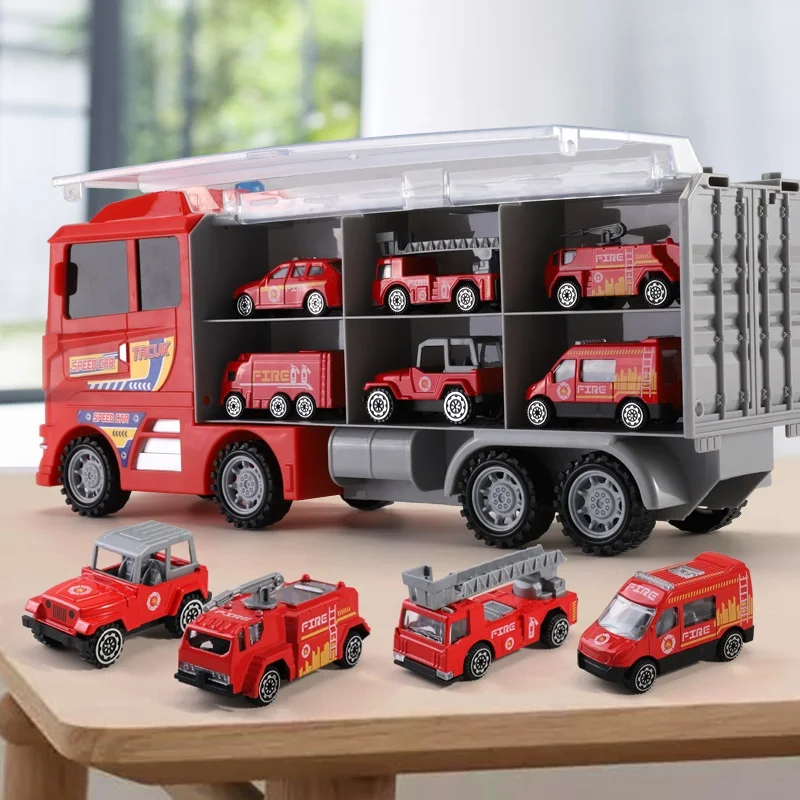 Fire Truck Toy Car Display Case Storage Set Cute Model Engineering Vehicle Toys Excavator Garage Jouet Garcon Kids Toys DG50TC
Fire Truck Toy Car Display Case Storage Set Cute Model Engineering Vehicle Toys Excavator Garage Jouet Garcon Kids Toys DG50TC