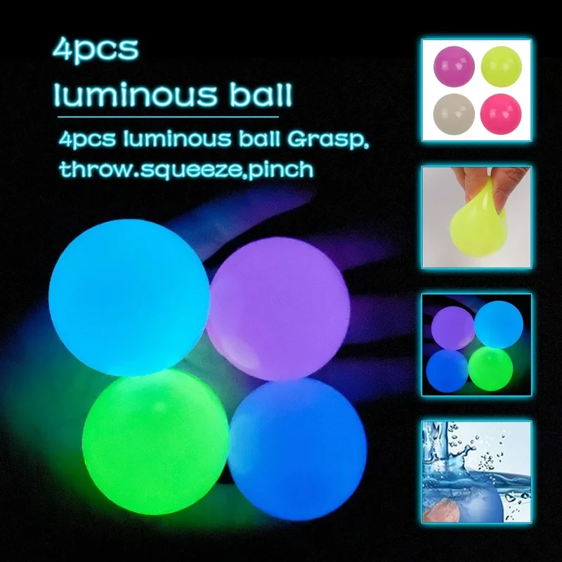 1Pcs 45/60mm luminescent Stiky Balls Throw At Ceiling Stick Wall Ball Sticky Target Squash Ball Globbles Balls Balle Kids Toys
1Pcs 45/60mm luminescent Stiky Balls Throw At Ceiling Stick Wall Ball Sticky Target Squash Ball Globbles Balls Balle Kids Toys