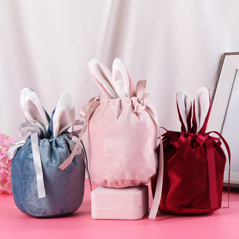 Cute Bunny Ears Gift Bags Flannelette Easter Rabbit Chocolate Candy Packing Valentine's Day Wedding Birthday Jewelry Organizer
Cute Bunny Ears Gift Bags Flannelette Easter Rabbit Chocolate Candy Packing Valentine's Day Wedding Birthday Jewelry Organizer