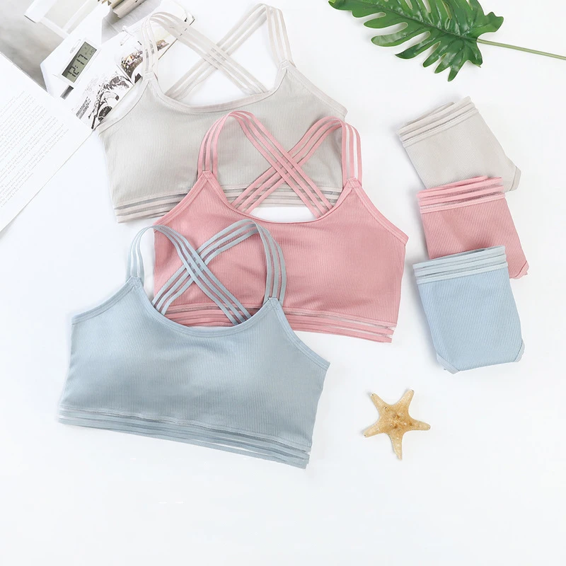Solid Color Two-Piece Bra Set Elastic Bra and Panties Push Up Underwear Set Female Cross Back Brassiere Sexy Bralette Suit
Solid Color Two-Piece Bra Set Elastic Bra and Panties Push Up Underwear Set Female Cross Back Brassiere Sexy Bralette Suit