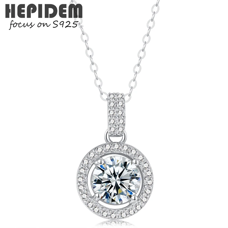 HEPIDEM 100% 1ct 6.5mm D Moissanite 925 Sterling Silver Pendant Necklace New Diamond Test Passed Jewelry Women S925 Gift 0873
HEPIDEM 100% 1ct 6.5mm D Moissanite 925 Sterling Silver Pendant Necklace New Diamond Test Passed Jewelry Women S925 Gift 0873