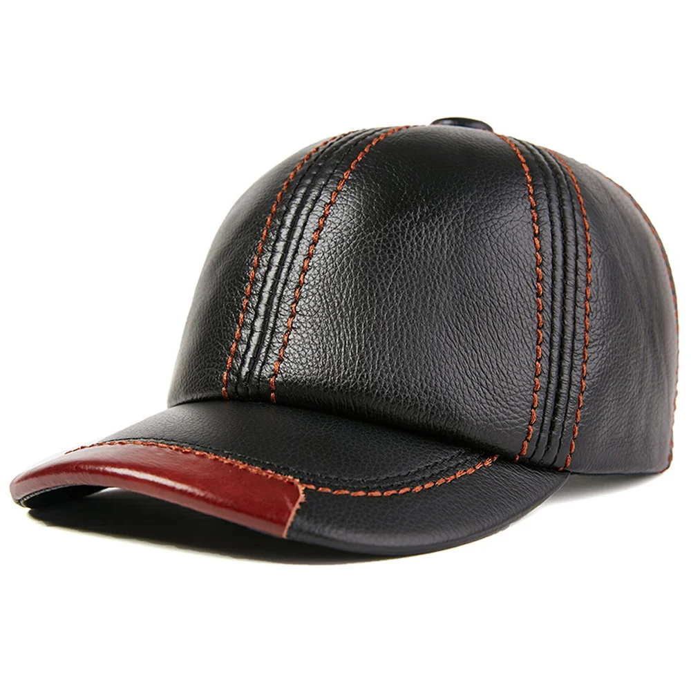 Genuine Leather Mens Baseball Caps European and American Fashion Cowhide Flat Caps Hats For Man Mens Peaked Cap Hat Luxury Brand
Genuine Leather Mens Baseball Caps European and American Fashion Cowhide Flat Caps Hats For Man Mens Peaked Cap Hat Luxury Brand