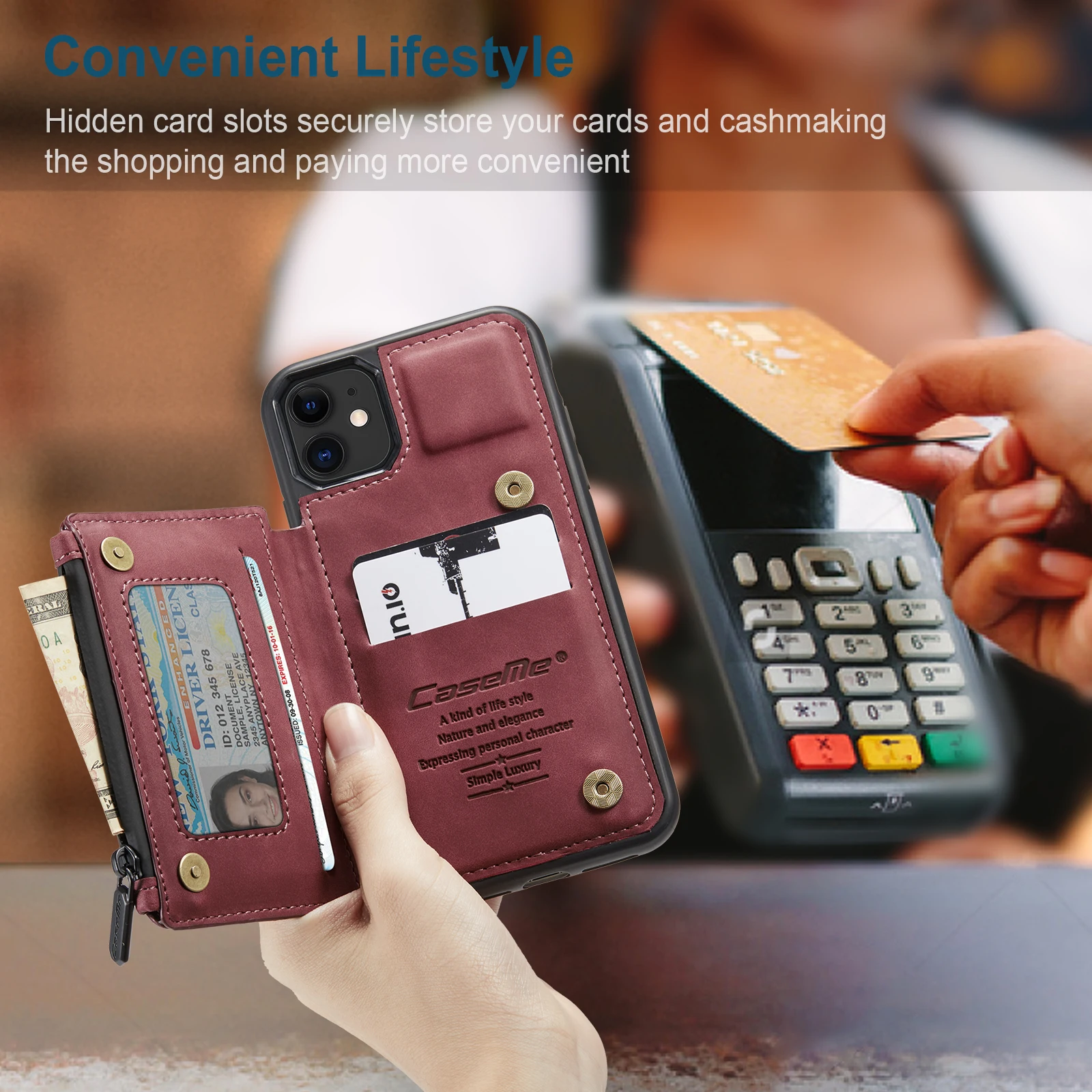 Magnetic Leather Flip Phone Cases for iPhone 11 Pro Max RFID Zipper Pocket Kickstand Wallet Case for iPhone 11 Pro Max Women Men
Magnetic Leather Flip Phone Cases for iPhone 11 Pro Max RFID Zipper Pocket Kickstand Wallet Case for iPhone 11 Pro Max Women Men