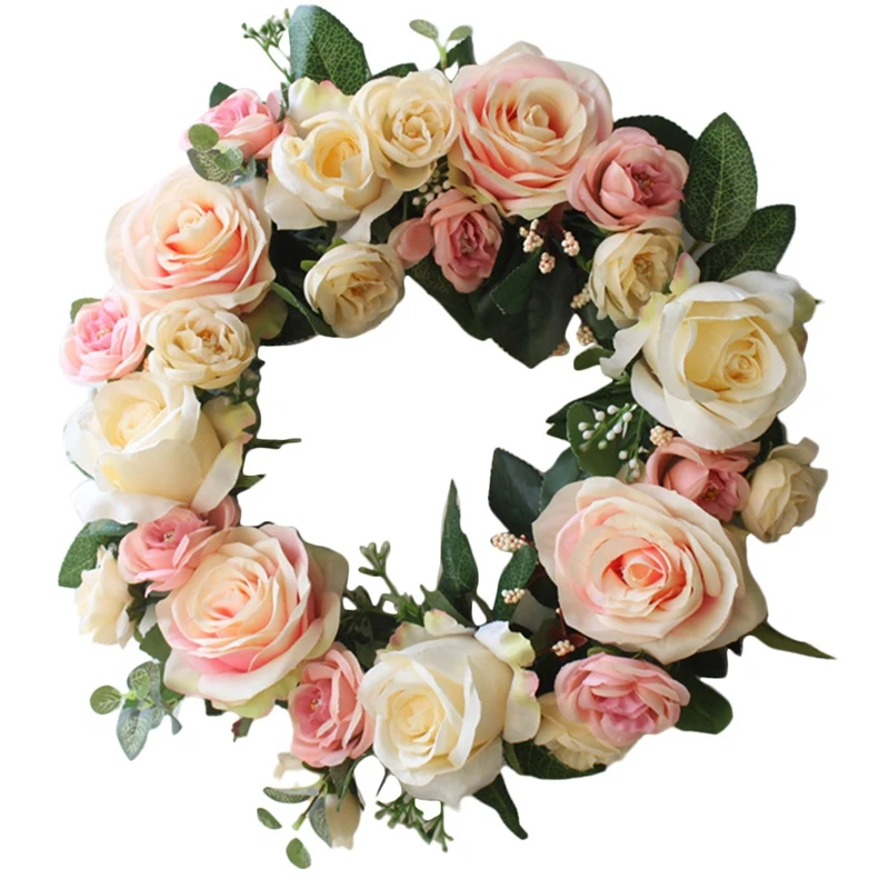 New Artificial Flower Wreath Simulation Rose Flowers Wreath for Home Front Door Wedding Window Wall Party Decoration
New Artificial Flower Wreath Simulation Rose Flowers Wreath for Home Front Door Wedding Window Wall Party Decoration
