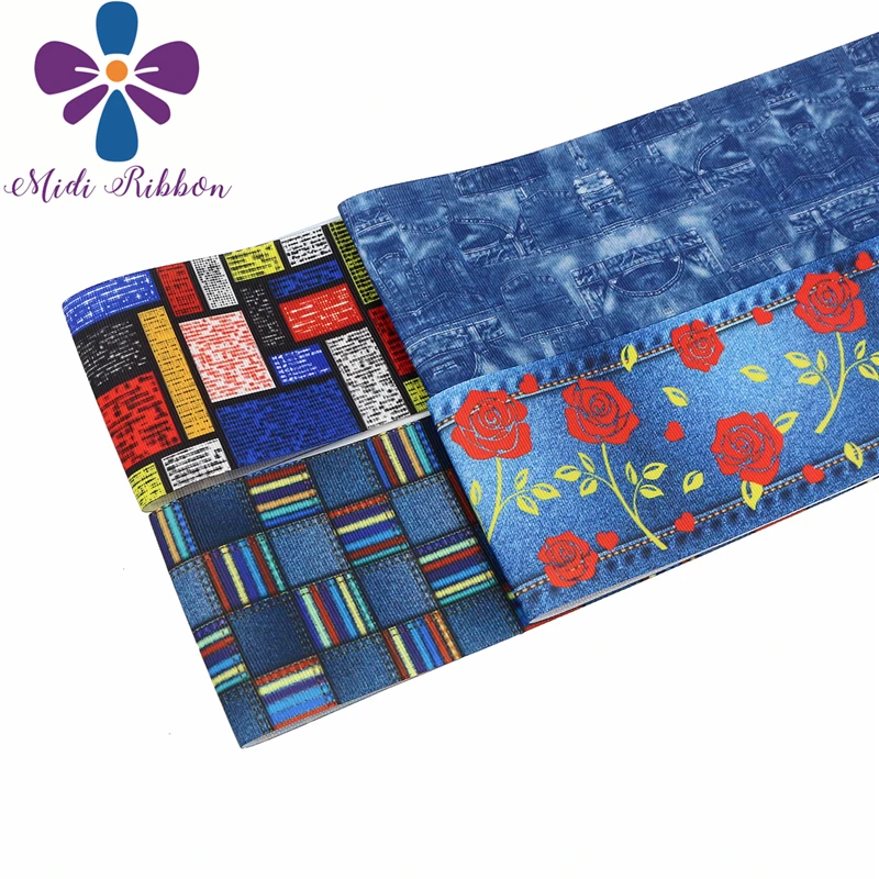16mm-75mm Jeans Series Red Rose Hole Denim Printed Grosgrain/Foe Ribbon Geometric DIY Hair Bowknots 50yards/roll
16mm-75mm Jeans Series Red Rose Hole Denim Printed Grosgrain/Foe Ribbon Geometric DIY Hair Bowknots 50yards/roll