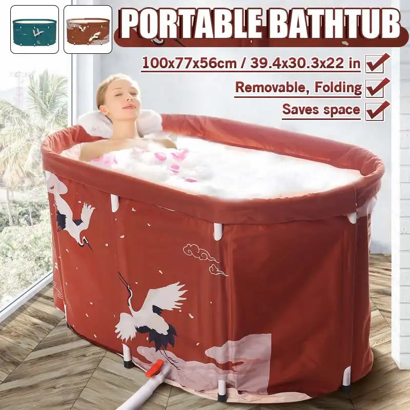 100CM Portable Folding Bathtub for Adult Children Swimming Pool Large Plastic Thicken Bath Bucket Insulation Bathing Bath Barrel
100CM Portable Folding Bathtub for Adult Children Swimming Pool Large Plastic Thicken Bath Bucket Insulation Bathing Bath Barrel