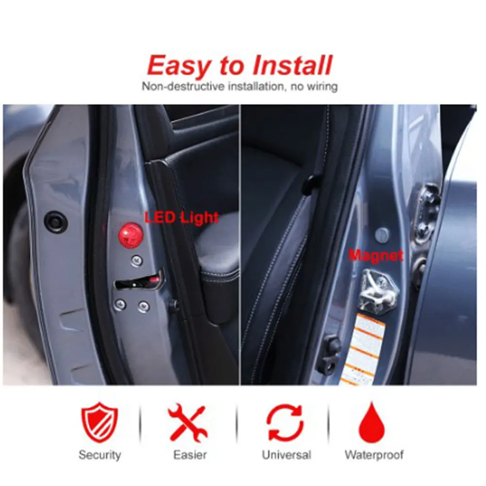 Car 5 LED door warning light anti-collision anti-rear-end light flash induction light universal magnetic induction wiring
Car 5 LED door warning light anti-collision anti-rear-end light flash induction light universal magnetic induction wiring