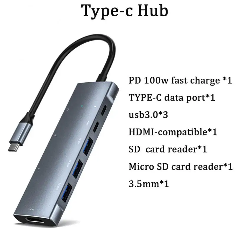 USB-концентратор с Type C на Multi USB 3,0 HUB HDMI-совместимый адаптер док-станция для MacBook Pro Huawei Mate 30 USB-C 3,1 разветвитель типа C концентратор
USB-концентратор с Type C на Multi USB 3,0 HUB HDMI-совместимый адаптер док-станция для MacBook Pro Huawei Mate 30 USB-C 3,1 разветвитель типа C концентратор