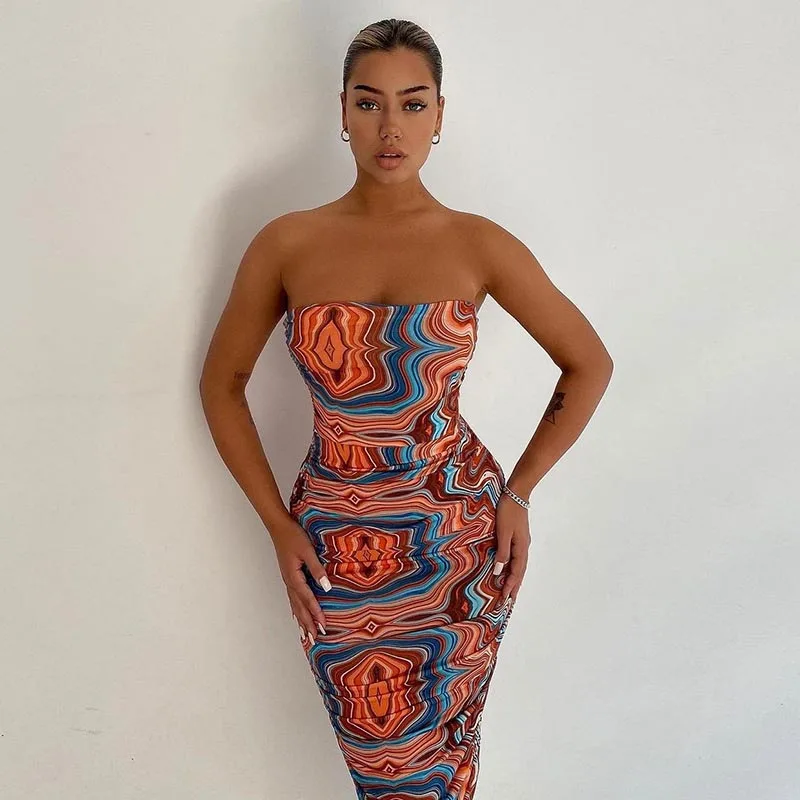 Fashion Women Dresses 2021 Summer Printed Party Club Bodycon Shirring Strapless Sexy Midi Dress For Women Female
Fashion Women Dresses 2021 Summer Printed Party Club Bodycon Shirring Strapless Sexy Midi Dress For Women Female