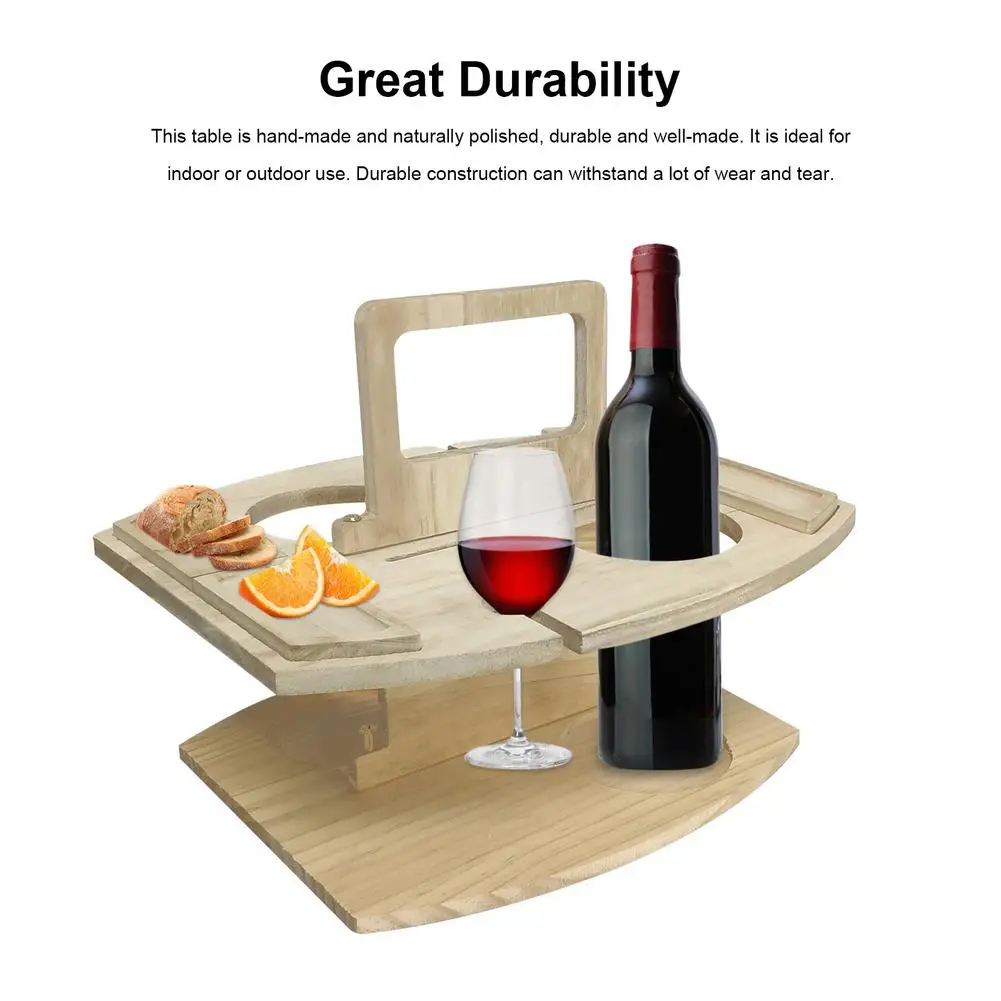 Outdoor Wine Picnic Table Folding Round Desktop Portable Wine Glasses Snack Wood Holder Travel Tools Dropshipping
Outdoor Wine Picnic Table Folding Round Desktop Portable Wine Glasses Snack Wood Holder Travel Tools Dropshipping