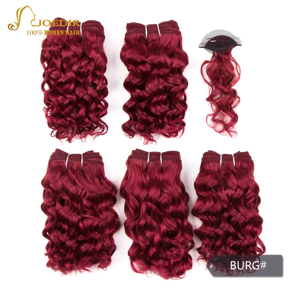 Joedir Pre-colored short water wave bundles with closure 6 Pcs One Pack glam curly Human Hair Bundles Remy Human Hair Extensions
Joedir Pre-colored short water wave bundles with closure 6 Pcs One Pack glam curly Human Hair Bundles Remy Human Hair Extensions