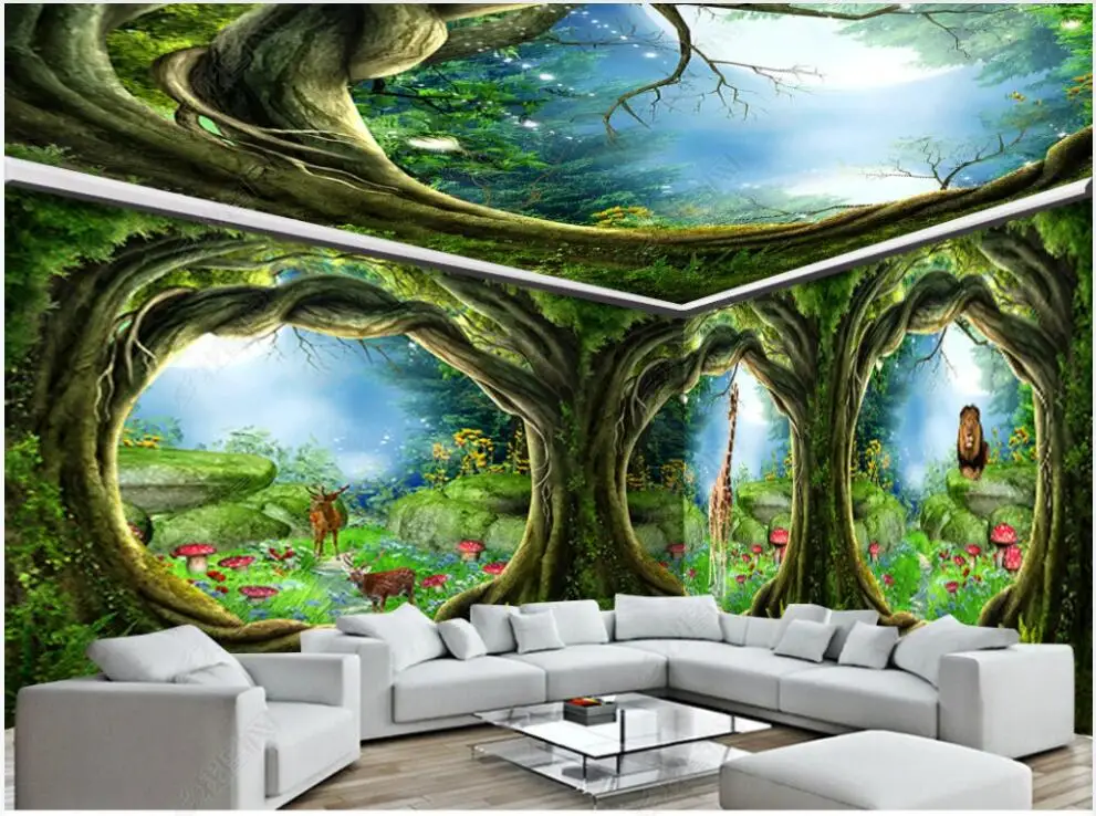 3d photo wallpaper custom mural Fantasy Animal World Forest whole house wall home decor Wallpaper for walls in rolls 
3d photo wallpaper custom mural Fantasy Animal World Forest whole house wall home decor Wallpaper for walls in rolls