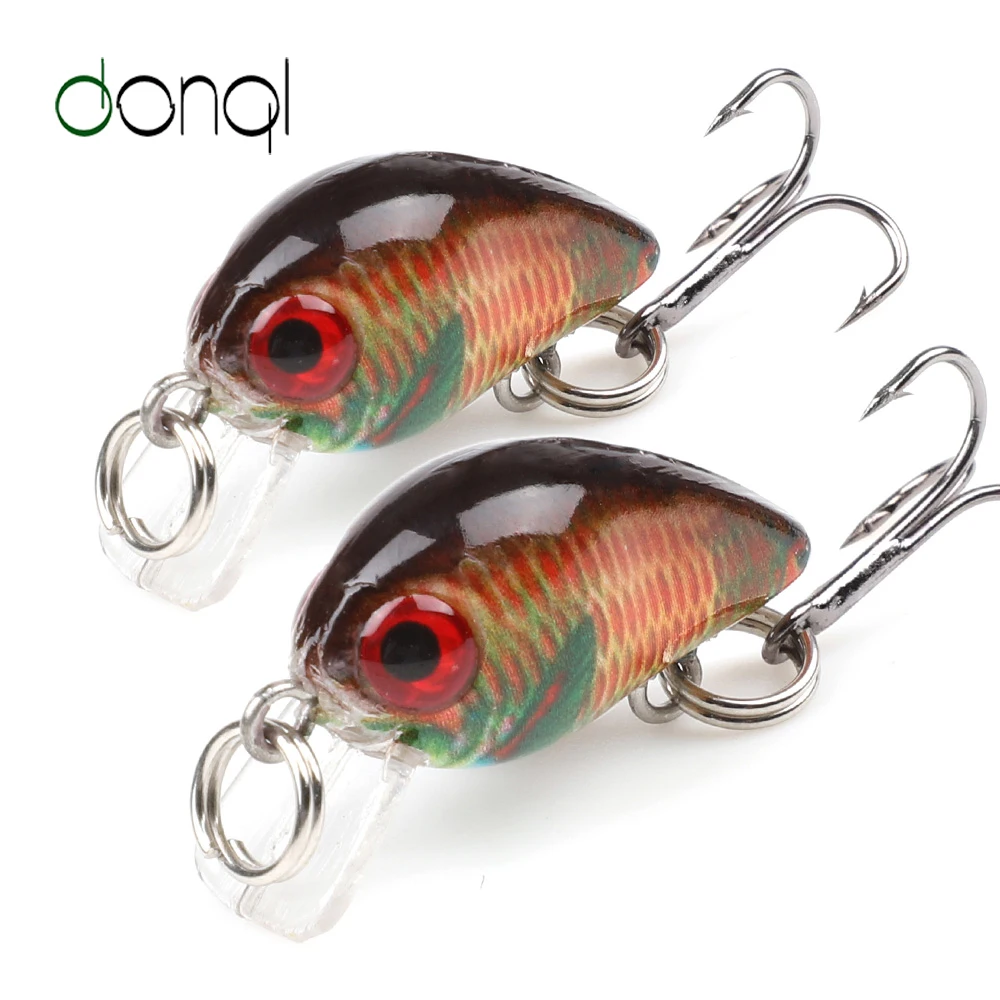 DONQL 2Pcs Mini Fishing Lures Hard Crankbait Wobbler Topwater Swim Bait Artificial With Treble Hook Floating Fishing Lure Tackle
DONQL 2Pcs Mini Fishing Lures Hard Crankbait Wobbler Topwater Swim Bait Artificial With Treble Hook Floating Fishing Lure Tackle