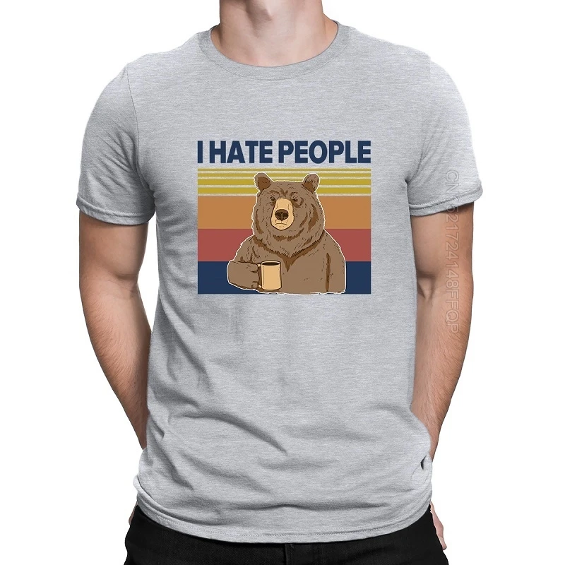 Футболка мужская с надписью «I Hate People», винтажная хлопковая тенниска с короткими рукавами, Повседневный майка с принтом медведя, питья чая, л...
Футболка мужская с надписью «I Hate People», винтажная хлопковая тенниска с короткими рукавами, Повседневный майка с принтом медведя, питья чая, л...