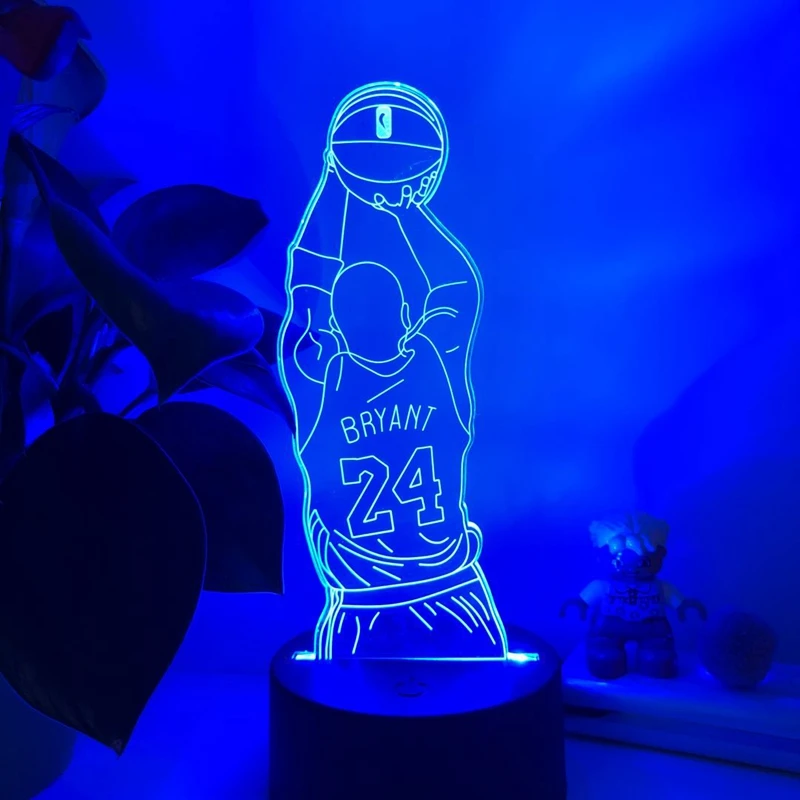 Kobe Bryant Figure 3D Led Night Light for Fans 3D Lighting Table Lamp Memorial Gift
Kobe Bryant Figure 3D Led Night Light for Fans 3D Lighting Table Lamp Memorial Gift