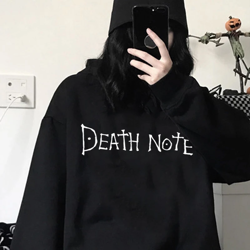 Death Note Hoodies Oversized Long sleeve dropshipping tops aesthetic Gothic harajuku print streetwear Sweatshirt Women clothing
Death Note Hoodies Oversized Long sleeve dropshipping tops aesthetic Gothic harajuku print streetwear Sweatshirt Women clothing