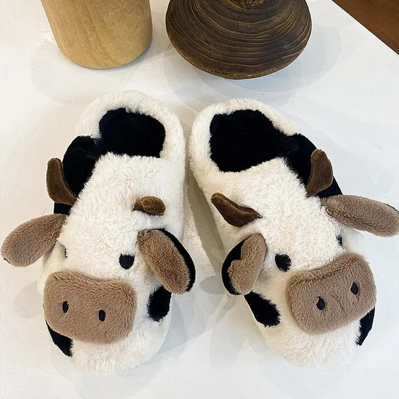 Cute Animal Slipper For Women Girls Fashion Kawaii Fluffy Winter Warm Slippers Woman Cartoon Milk Cow House Slippers Funny Shoes
Cute Animal Slipper For Women Girls Fashion Kawaii Fluffy Winter Warm Slippers Woman Cartoon Milk Cow House Slippers Funny Shoes