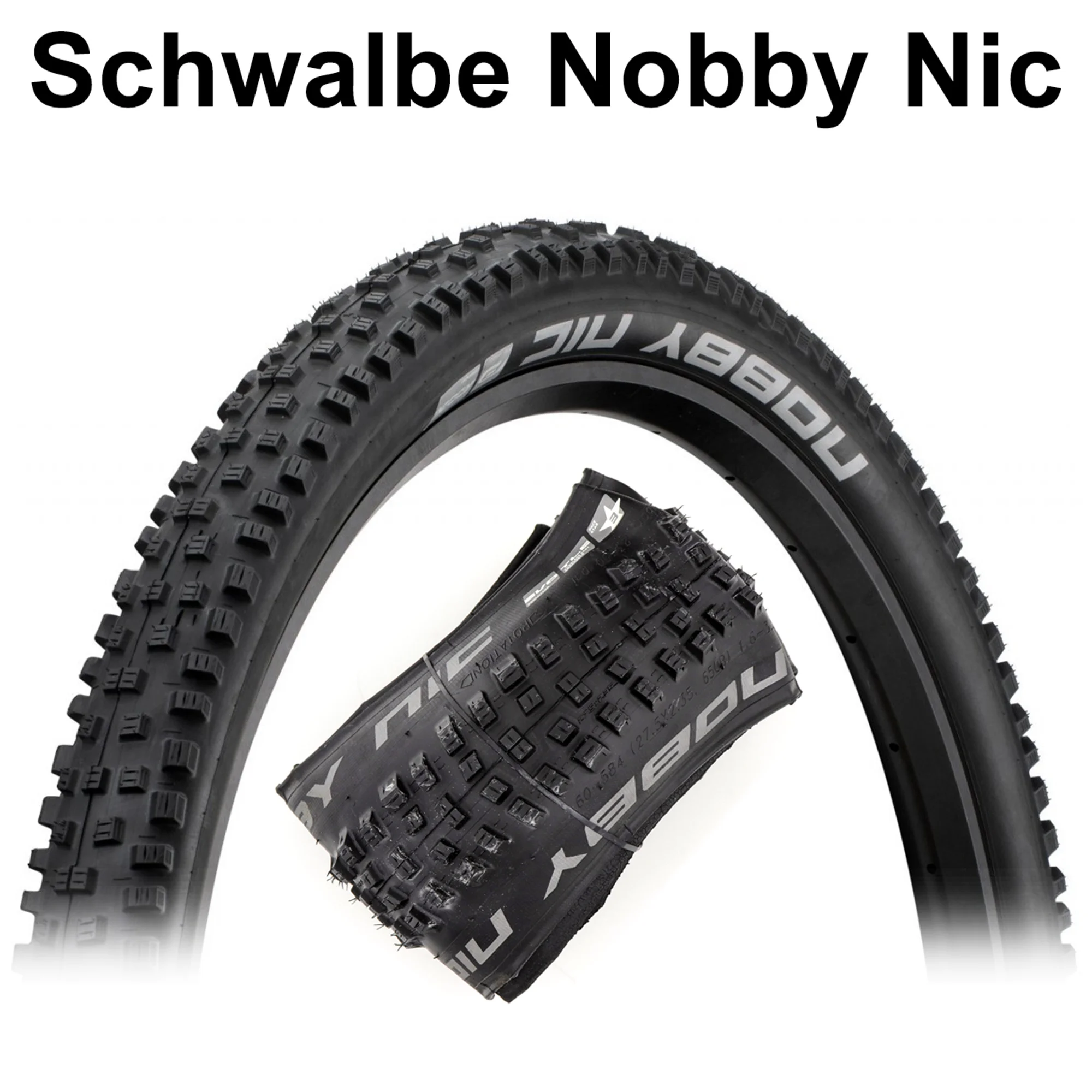 

1Pair Schwalbe Nobby Nic MTB Tire 27.5 x 2.35 Evo TLE Snakeskin Folding Tubeless Tyre