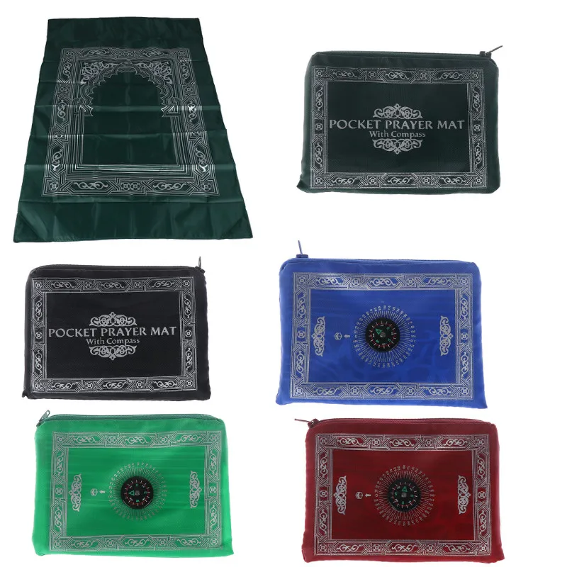 Muslim Prayer Rug Polyester Portable Braided Mats Simply Print With Compass In Pouch Travel Home New Style Mat Blanket 100*60cm
Muslim Prayer Rug Polyester Portable Braided Mats Simply Print With Compass In Pouch Travel Home New Style Mat Blanket 100*60cm