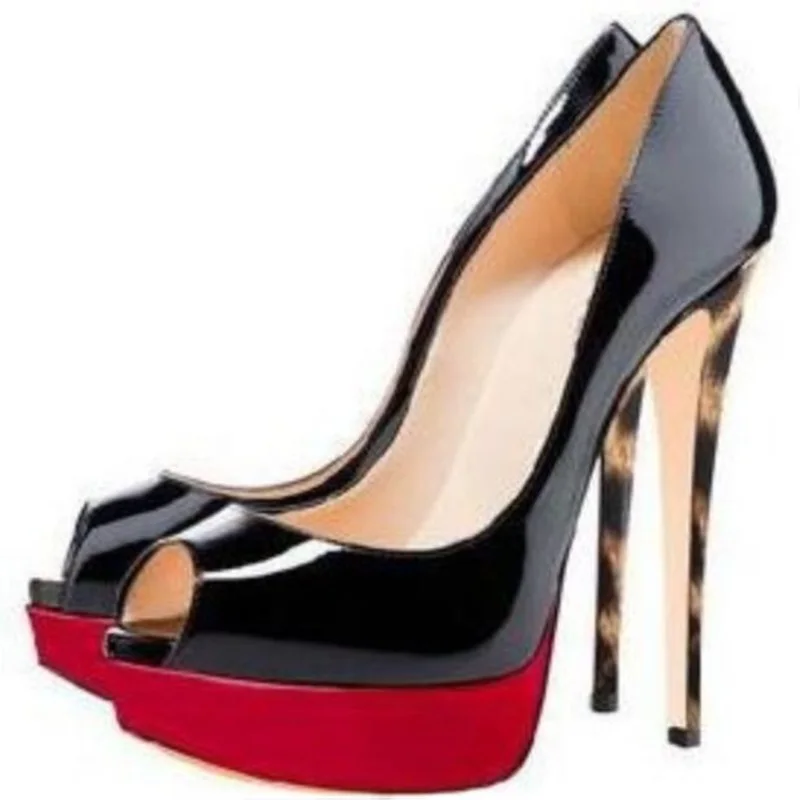 Sexy Leopard Heels Women Shoes Peep Toe Patent Leather High Platform 14cm Celebrating Pumps Plus Size Party Dress Shoes
Sexy Leopard Heels Women Shoes Peep Toe Patent Leather High Platform 14cm Celebrating Pumps Plus Size Party Dress Shoes