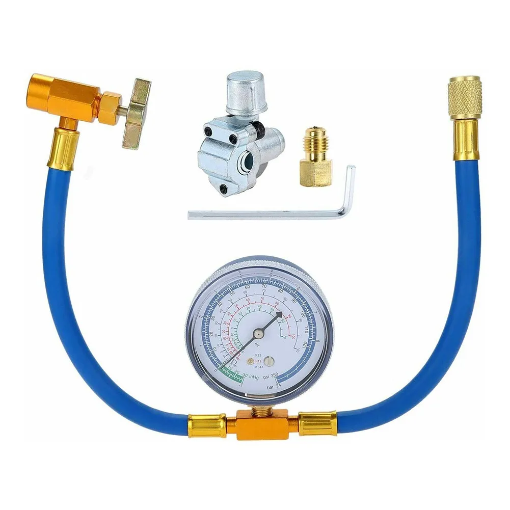 R134A AC Recharge Hose W/ Gauge BPV31 Bullet Piercing Tap Valve Core Adapter Kit Auto Accessories
R134A AC Recharge Hose W/ Gauge BPV31 Bullet Piercing Tap Valve Core Adapter Kit Auto Accessories
