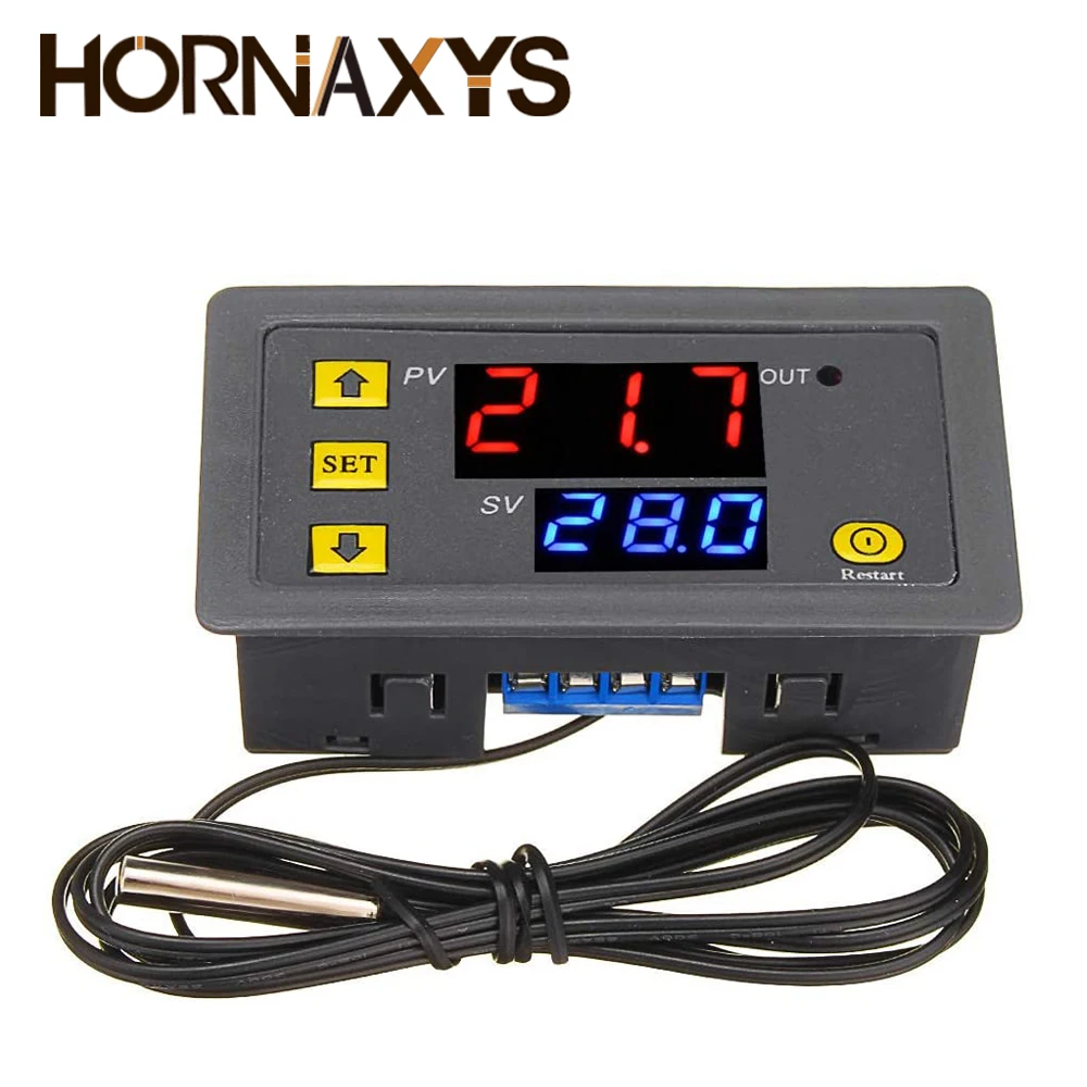 W3230 Mini Digital Temperature Controller 12V 24V 220V Thermostat Regulator Heating Cooling Control Thermoregulator With Sensor
W3230 Mini Digital Temperature Controller 12V 24V 220V Thermostat Regulator Heating Cooling Control Thermoregulator With Sensor