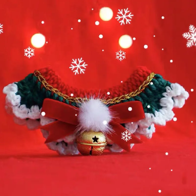 The Cat Collar Christmas Dog Scarf Pet New Year Wool Manual Weaving Chat Neck Bib Comfortable ошейник для кота Pets Items Gatos
The Cat Collar Christmas Dog Scarf Pet New Year Wool Manual Weaving Chat Neck Bib Comfortable ошейник для кота Pets Items Gatos