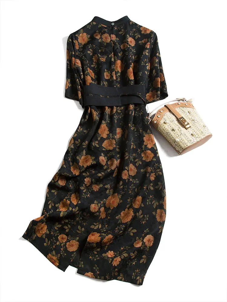Early Autumn Expensive Heavy Silk Xiangyun Yarn Chinese Modified Cheongsam Dress Female
Early Autumn Expensive Heavy Silk Xiangyun Yarn Chinese Modified Cheongsam Dress Female
