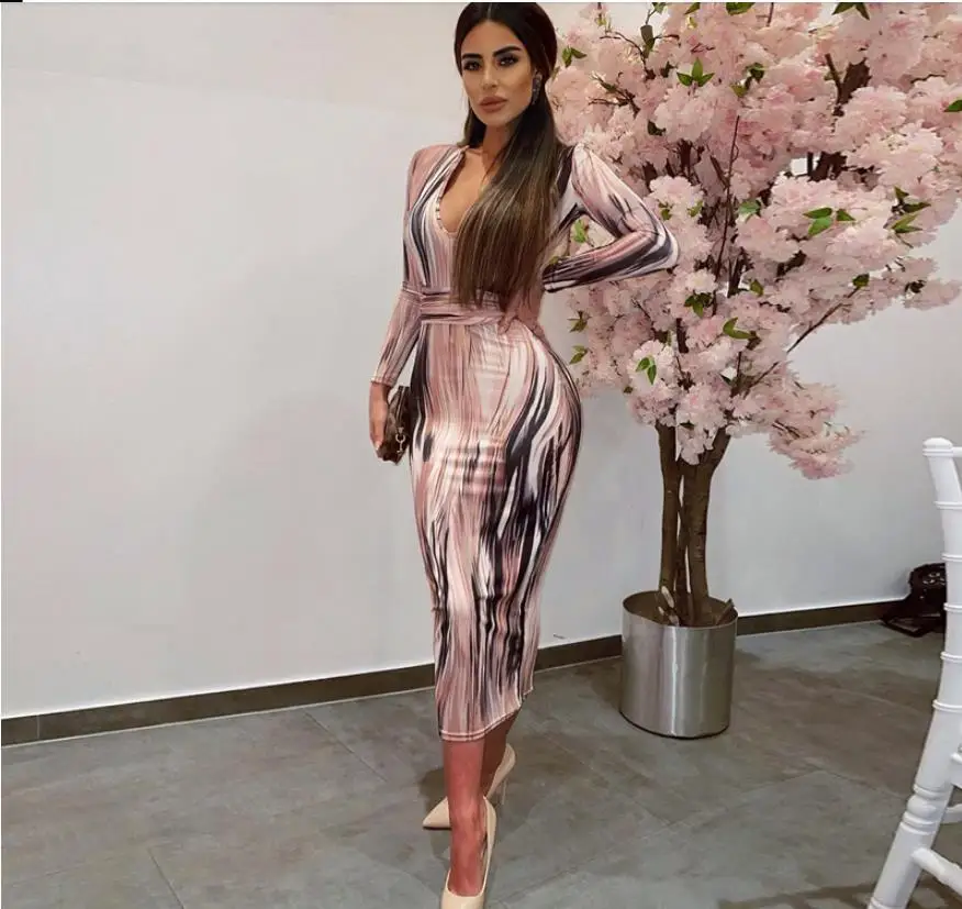 2021 Long Sleeve Printed V-neck Bandage Sexy Long Skirt Summer Women Elegant Clothing Street Wear Women Dress Dress for Women
2021 Long Sleeve Printed V-neck Bandage Sexy Long Skirt Summer Women Elegant Clothing Street Wear Women Dress Dress for Women