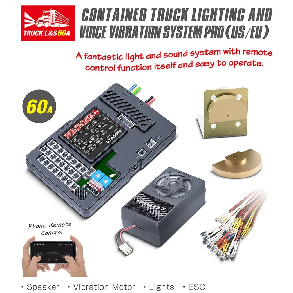 GT POWER Car Sound And Light System Professional Truck Container Sound And Light Vibration Remote Control System Auto Parts
GT POWER Car Sound And Light System Professional Truck Container Sound And Light Vibration Remote Control System Auto Parts