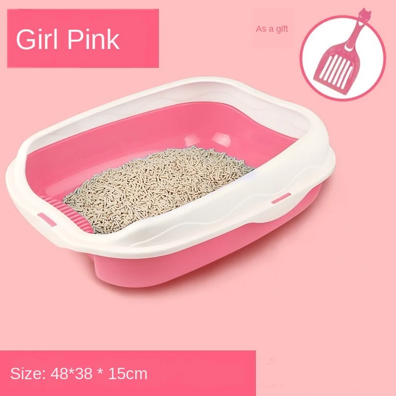 Semi Closed Pet Cat Toilet Bedpan Anti Splash Cat Litter Box Removable with Scoop Kitten Dog Clean Toilet Plastic Cat Sand Box
Semi Closed Pet Cat Toilet Bedpan Anti Splash Cat Litter Box Removable with Scoop Kitten Dog Clean Toilet Plastic Cat Sand Box
