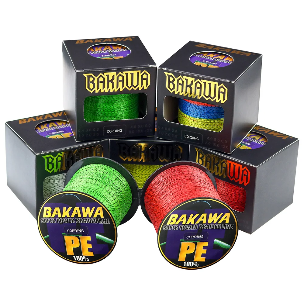 BAKAWA Brand X8/X4 Speckle Fishing Line 300M 166M 366M Japanese 8 Strands Multifilament PE Braided Wire
BAKAWA Brand X8/X4 Speckle Fishing Line 300M 166M 366M Japanese 8 Strands Multifilament PE Braided Wire