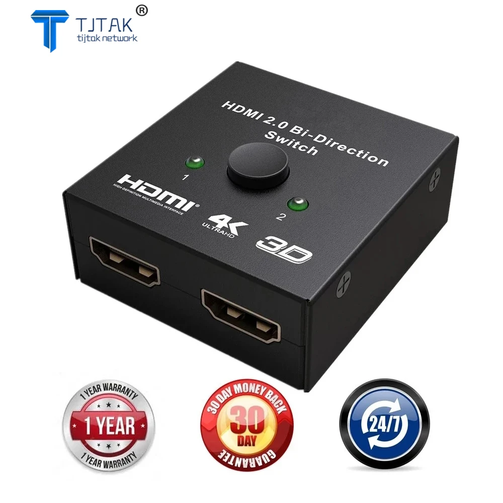 4K 2 Ports Bi-directional 1x2 / 2x1 HDMI-compatible Switcher Splitter Supports Ultra HD 4K 1080P 3D HDR HDCP For PS4 Xbox HDTV
4K 2 Ports Bi-directional 1x2 / 2x1 HDMI-compatible Switcher Splitter Supports Ultra HD 4K 1080P 3D HDR HDCP For PS4 Xbox HDTV
