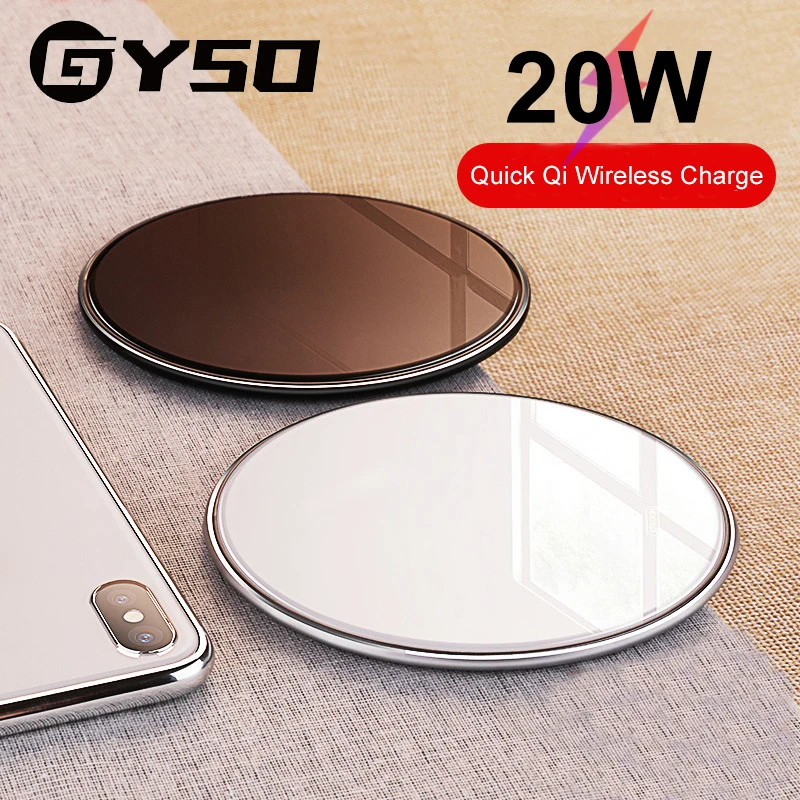 Беспроводное зарядное устройство GYSO для iPhone 11 Pro X XS Max XR 8 Plus Samsung S9 S10 S20 Note 9 20 Вт |