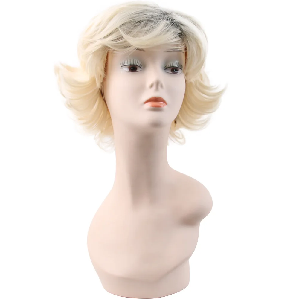 Wig European and American Women's Blonde Short Curly Hair Wig Universal Star Gas Chemical Fiber Wig High
Wig European and American Women's Blonde Short Curly Hair Wig Universal Star Gas Chemical Fiber Wig High