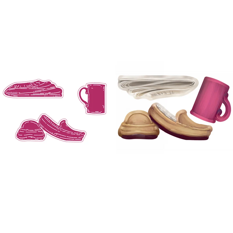 Slippers Paper Mug Metal Cutting Dies New Arrival 2021 Diy Molds Scrapbooking Paper Making Die Cuts Crafts Template Decoration
Slippers Paper Mug Metal Cutting Dies New Arrival 2021 Diy Molds Scrapbooking Paper Making Die Cuts Crafts Template Decoration