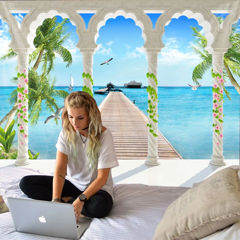The beautiful scenery outside the balcony window background decoration cloth digital printing tapestry factory direct sales can
The beautiful scenery outside the balcony window background decoration cloth digital printing tapestry factory direct sales can